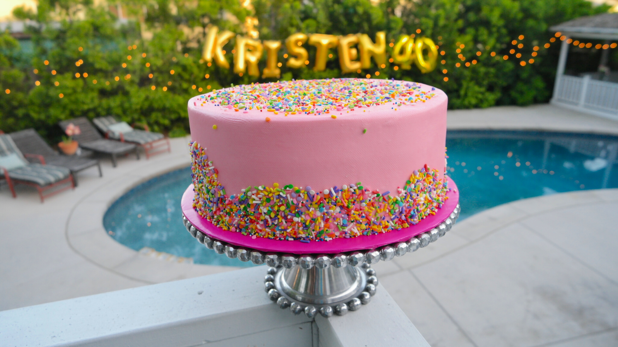 Sprinkles Galore Birthday Cake
