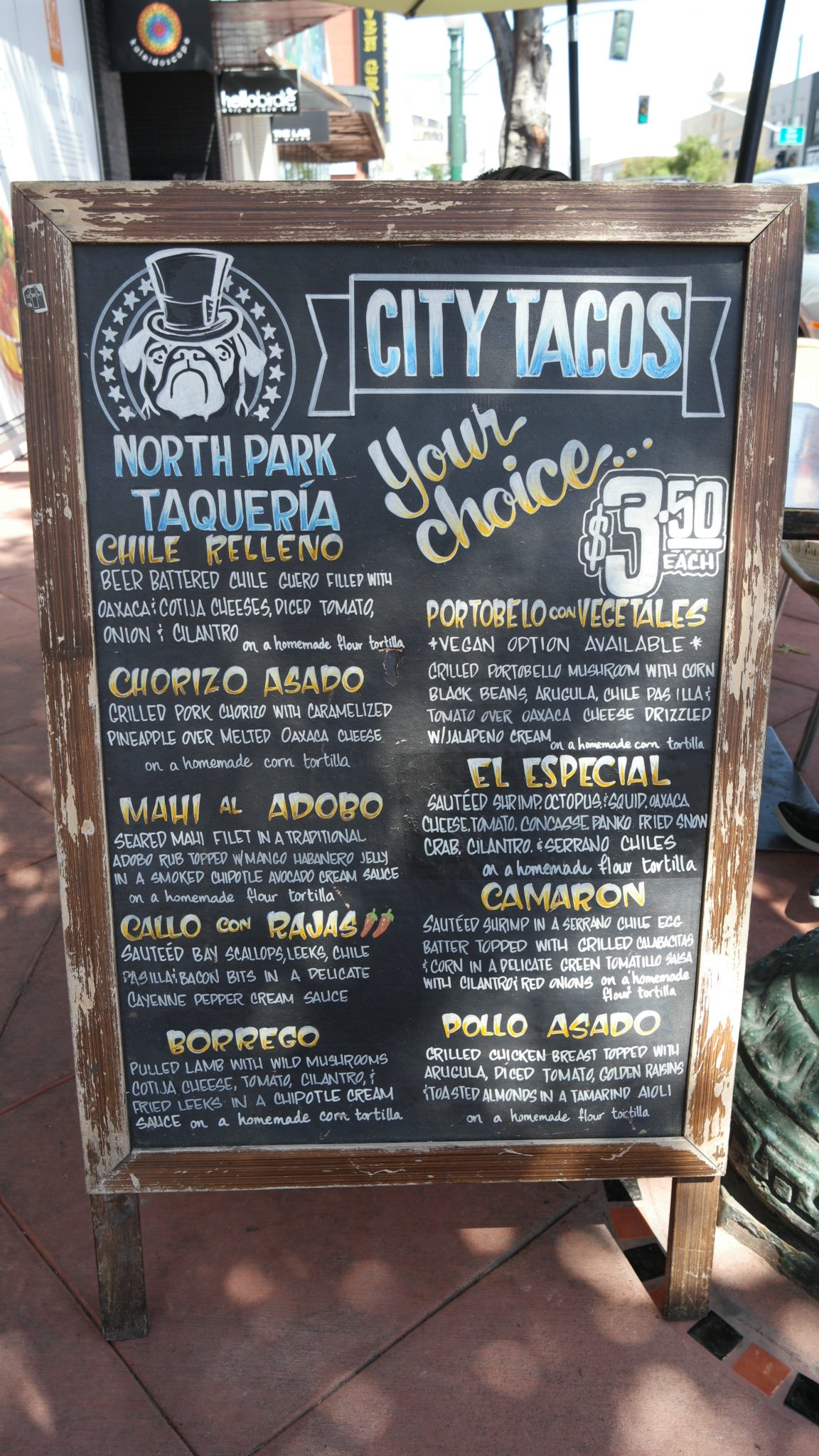City Tacos Menu